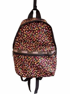 LeSportsac Printed Backpack Colorful Mini Pattern Lightweight Nylon Travel Bag